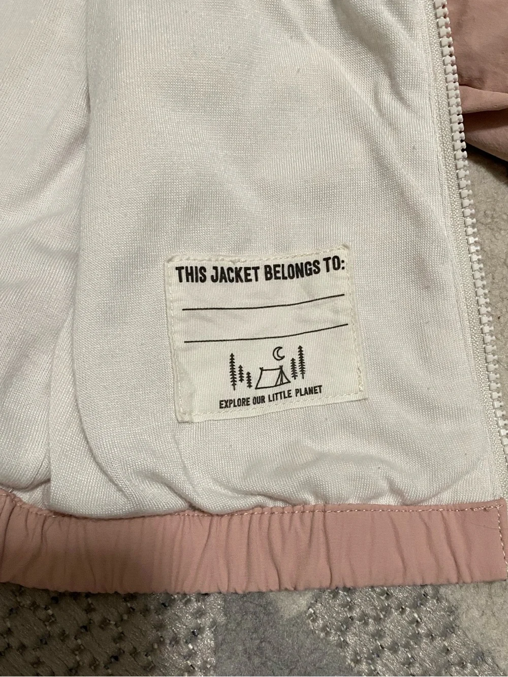 Carter’s Little Planet Baby Girl Pink & White Windbreaker